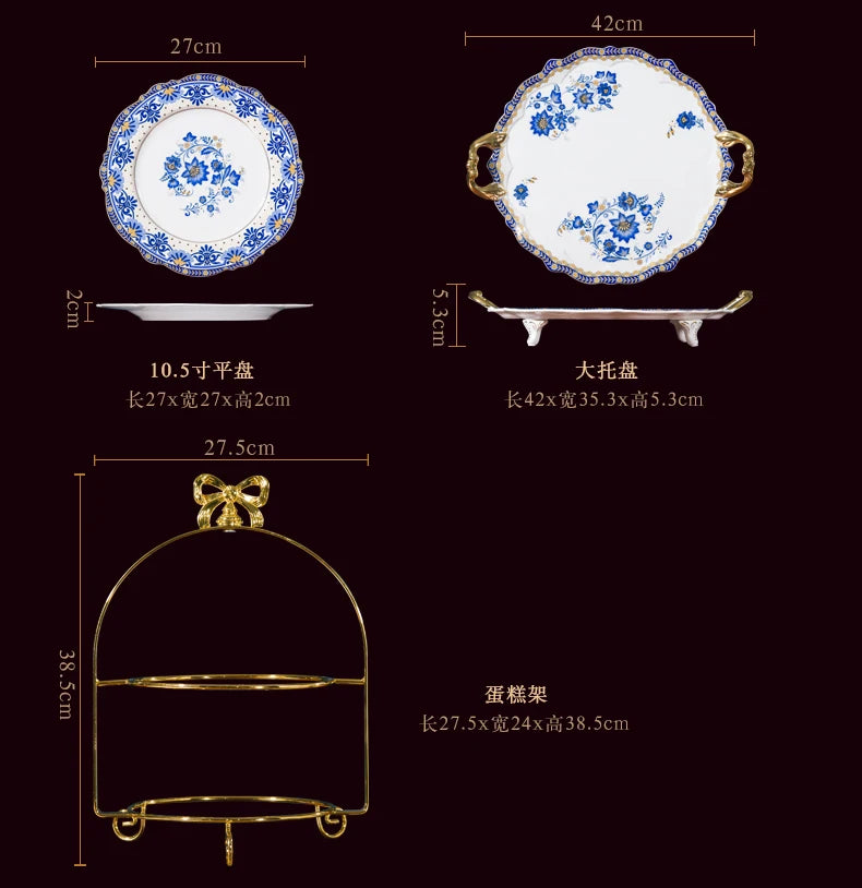 English Bone China Coffee Cup Set European tea set ceramic afternoon flower tea cup plate Italian black tea home American
