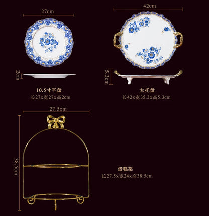 English Bone China Coffee Cup Set European tea set ceramic afternoon flower tea cup plate Italian black tea home American