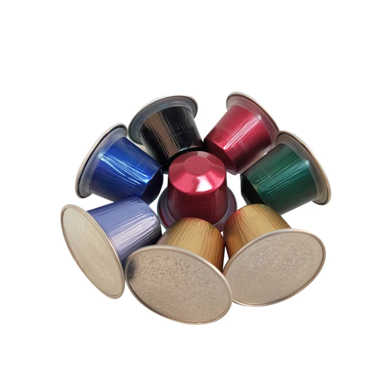 1000PCS Refillable Disposable Pods Nespresso Coffee Capsule Filter Cups with Non-sticker Aluminum Lids for Espresso Machine 37mm