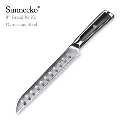 Sunnecko 1-8PCS/Set Chef's Knives 73 Layers VG10 Damascus Steel Japanese Slicing Knife Utility Paring Cleaver Cutting Knife