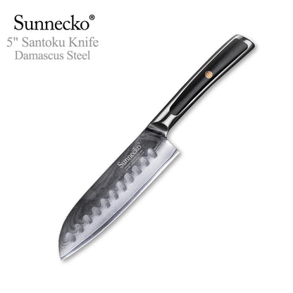Sunnecko 1-8PCS/Set Chef's Knives 73 Layers VG10 Damascus Steel Japanese Slicing Knife Utility Paring Cleaver Cutting Knife