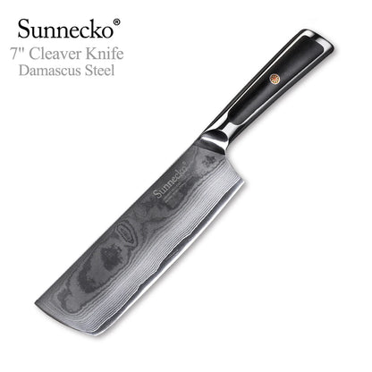 Sunnecko 1-8PCS/Set Chef's Knives 73 Layers VG10 Damascus Steel Japanese Slicing Knife Utility Paring Cleaver Cutting Knife