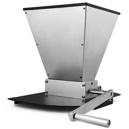 7.7LB Manual Malt Mill 2 Roller Stainless Steel Grain Crusher With Metal Base for Wheat Corn,Compatible with Electric Drill