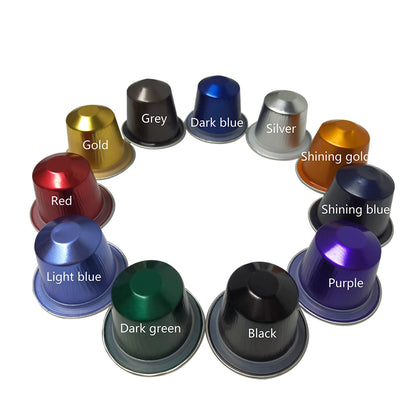 1000PCS Refillable Disposable Pods Nespresso Coffee Capsule Filter Cups with Non-sticker Aluminum Lids for Espresso Machine 37mm