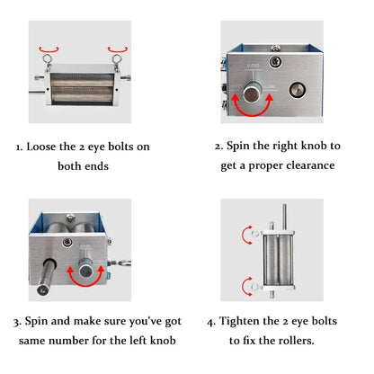 7.7LB Manual Malt Mill 2 Roller Stainless Steel Grain Crusher With Metal Base for Wheat Corn,Compatible with Electric Drill