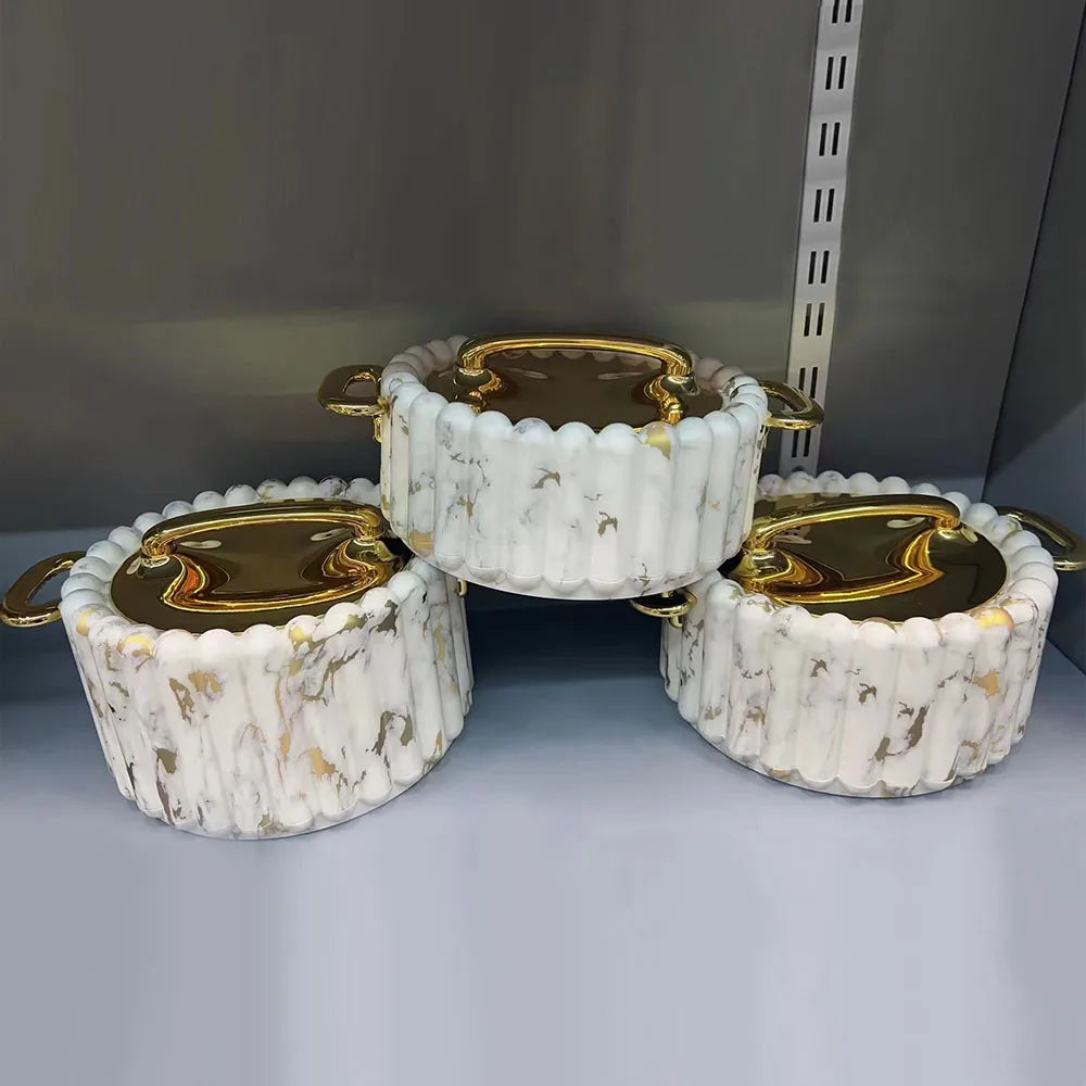 3PCS Food Insulated Box Double Layer Insulated Box with Columns 1.5L-2L-2.5L Food Heater Buffer Serving Set casserole Food Warme