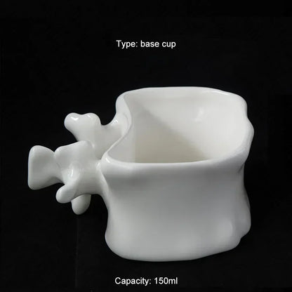 TingKe-Nordic Ins Style Creative Spine Shape Combination Ceramic Coffee Cup, Water Cup, Funny Orthopedic Doctor Gift, Bone Mug