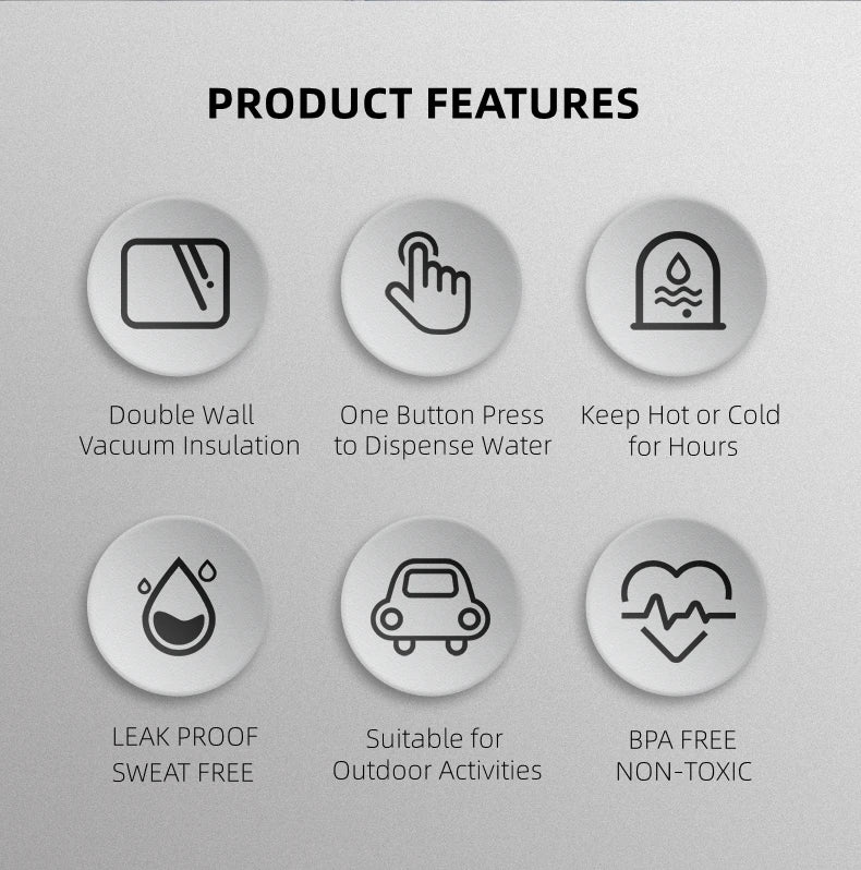 Stainless Steel Thermos Bottle, Vacuum Flask, Large Capacity, Outdoor Portable Thermal Jug, Insulated Water Bottle, 3.0L, 4.0L