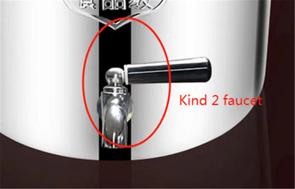 304 stainless steel pot faucet dispenser Large big capacity water storage bucket barrel soup bucket with lid soup pot cookware