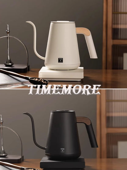 IN Stock Timemore Fish Pro X Electric Pour Over Kettle 900ml220v Fine Mouth Temperature Control Competition Hand Brew Coffee Pot