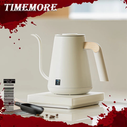 IN Stock Timemore Fish Pro X Electric Pour Over Kettle 900ml220v Fine Mouth Temperature Control Competition Hand Brew Coffee Pot