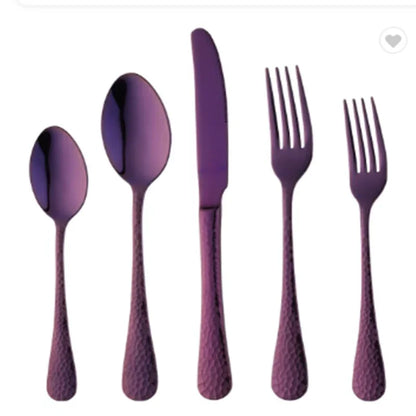 Buyer Star 5-45PCS Dream Color Flatware Gold Black Dinner Tableware Silverware Dinner Fork Spoon Knife Cutlery Set Drop Shipping