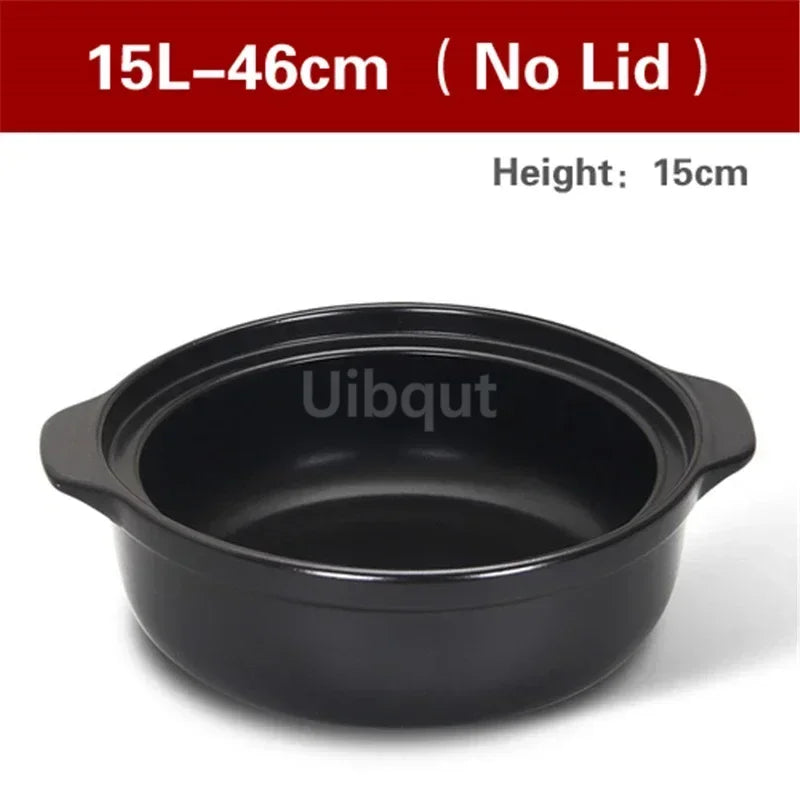 High temperature resistant ceramic casserole two-flavor hot pot Commercial electric ceramic stove hot pot Stew pot Casserole