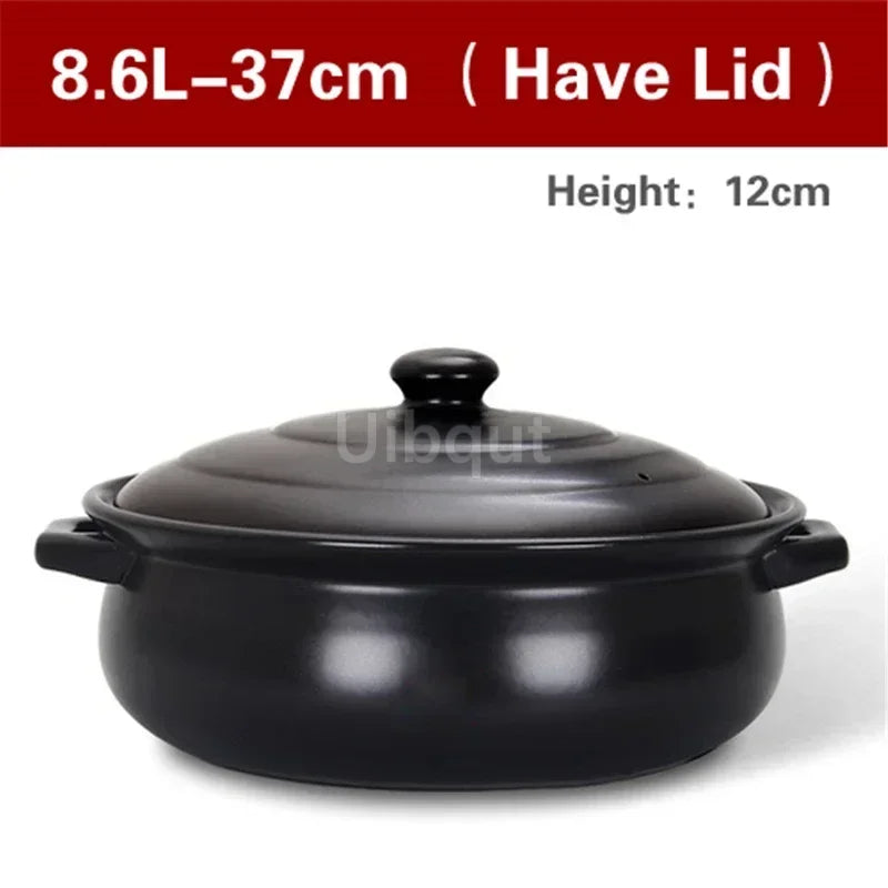 High temperature resistant ceramic casserole two-flavor hot pot Commercial electric ceramic stove hot pot Stew pot Casserole