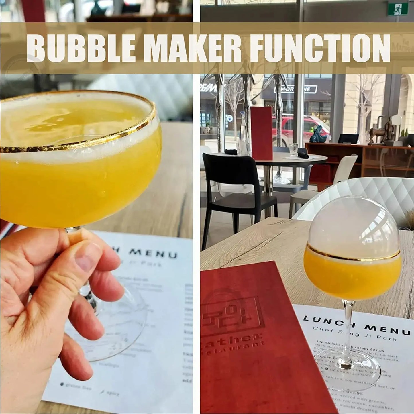 Cocktail Bubble Maker Kit, Cocktail Gun Bubble Portable Handheld Cold Smoking Smoker, Cocktail Vapour Aroma Kit with Accessories
