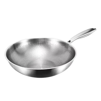 Titanium Wok Uncoated Titanium Wok Household Flat Bottom Non-stick Wok