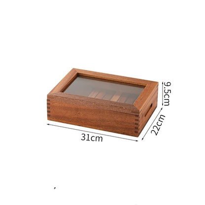 Japanese cuisine wooden sashimi Sushi box with lid fish salmon boxs wooden boxs beef plate box restaurant tableware food storage