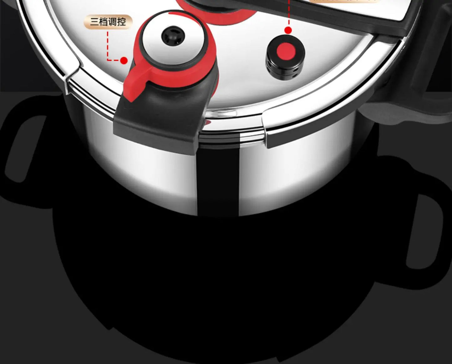 Thickened Pressure Cooker for Home Use, 316 Stainless Steel, Anti-Explosion, Gas and Induction Cookers Compatible