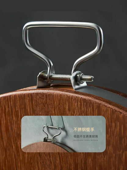 Advanced Solid Black Sandalwood Antibacterial 4.4CM Thicken Round Chopping Cutting Board