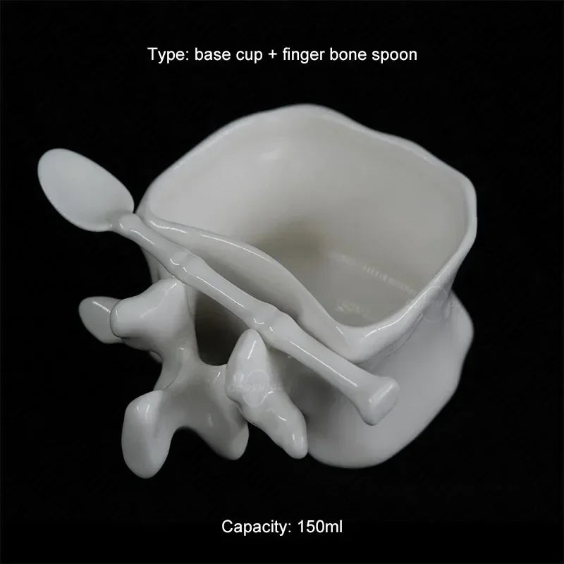 TingKe-Nordic Ins Style Creative Spine Shape Combination Ceramic Coffee Cup, Water Cup, Funny Orthopedic Doctor Gift, Bone Mug