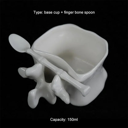 TingKe-Nordic Ins Style Creative Spine Shape Combination Ceramic Coffee Cup, Water Cup, Funny Orthopedic Doctor Gift, Bone Mug