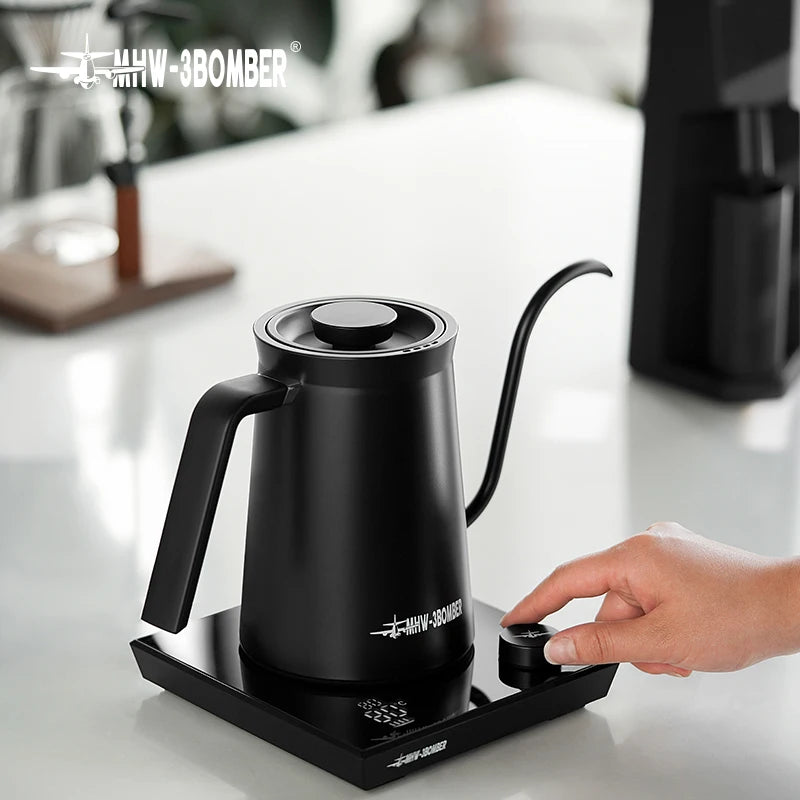 MHW-3BOMBER Smart Electric Coffee Kettle Precise Temperature Control Gooseneck Kettles Pour Over Coffee Home Barista Accessories