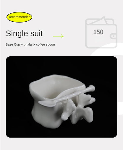 TingKe-Nordic Ins Style Creative Spine Shape Combination Ceramic Coffee Cup, Water Cup, Funny Orthopedic Doctor Gift, Bone Mug