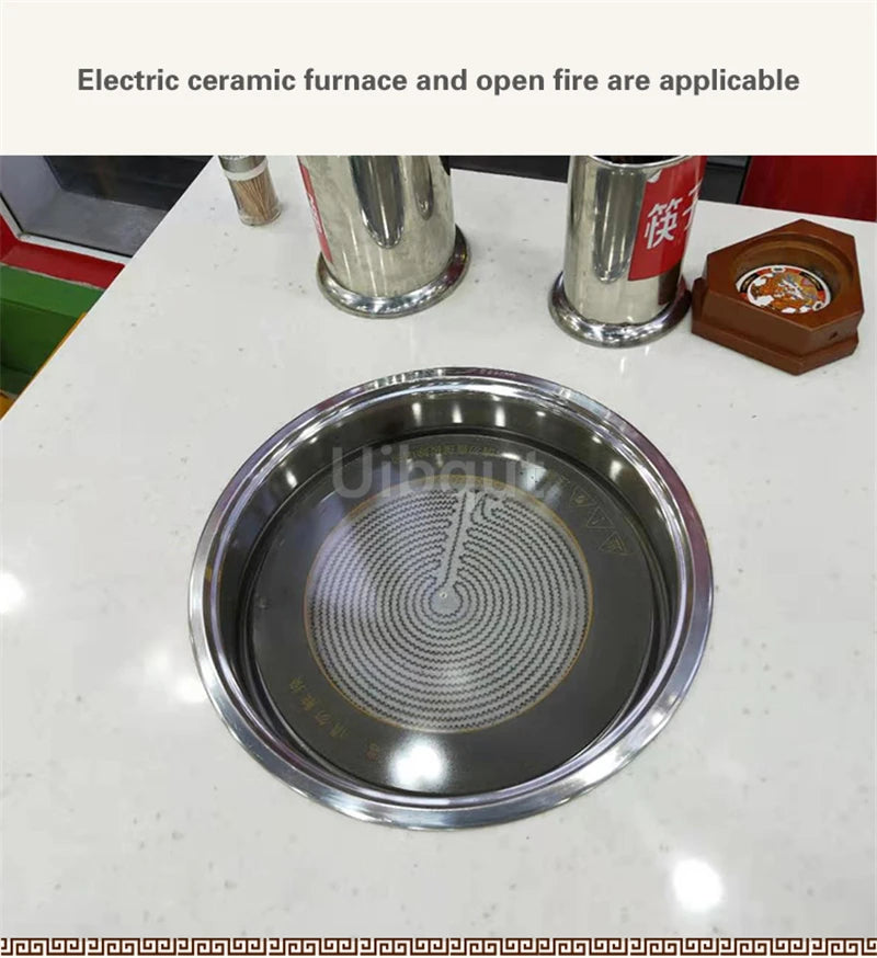 High temperature resistant ceramic casserole two-flavor hot pot Commercial electric ceramic stove hot pot Stew pot Casserole