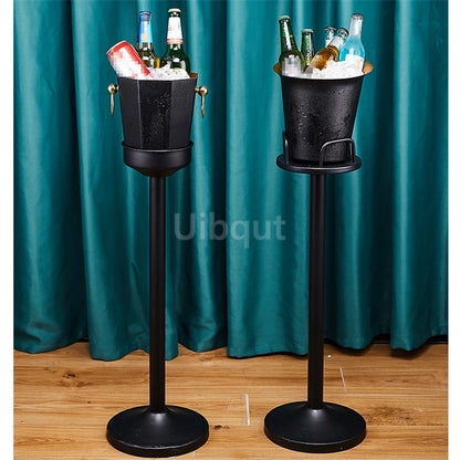 Stainless steel champagne KTV Bar Ice Bucket Bracket ice Luxury red wine bucket Stand Type Cooling Ice Bucket beer cooler