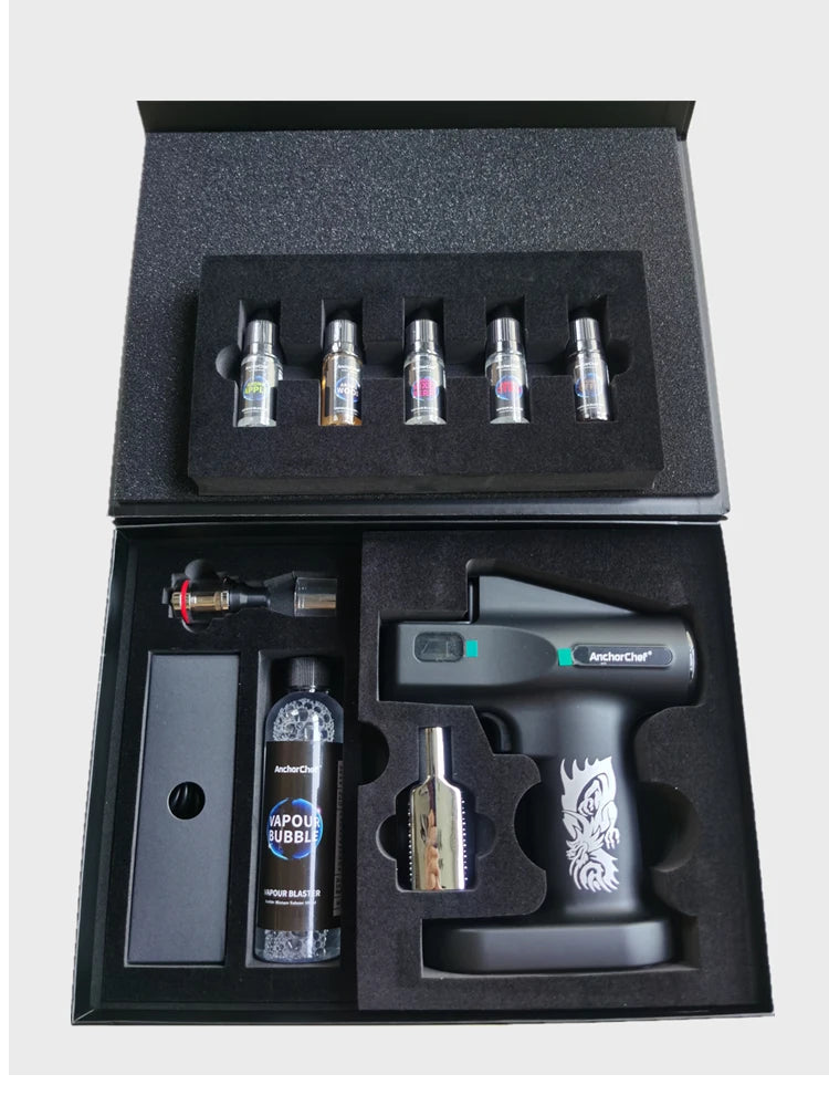 Cocktail Bubble Maker Kit, Cocktail Gun Bubble Portable Handheld Cold Smoking Smoker, Cocktail Vapour Aroma Kit with Accessories