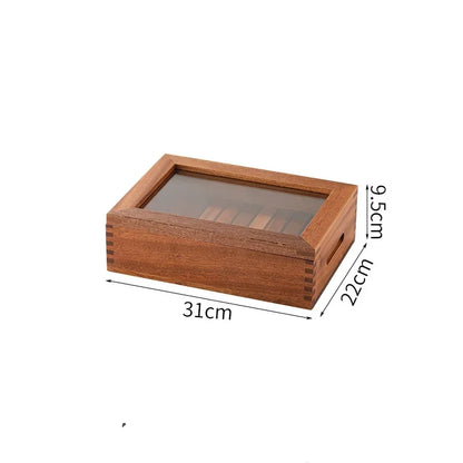 Japanese cuisine wooden sashimi Sushi box with lid fish salmon boxs wooden boxs beef plate box restaurant tableware food storage