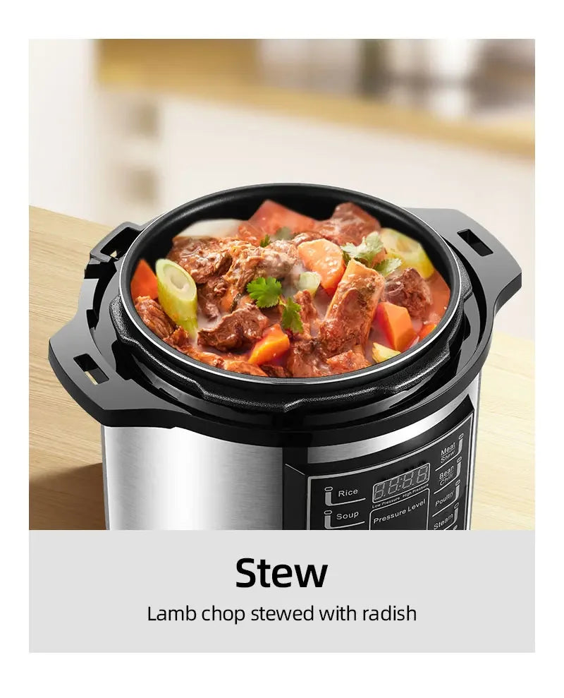 YYHC- 6L electric pressure cooker multifunctional cookware with non-stick coating inside the cooker Hotel pressure cooker