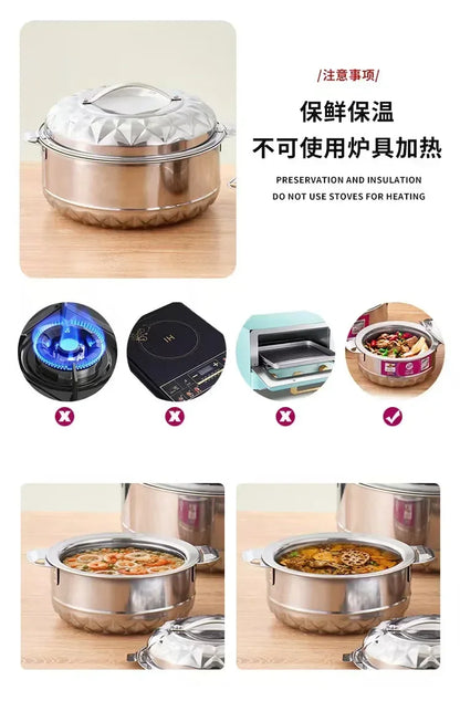 3/4/6/21/28PCS Double-Deck Stainless Steel Silver Pots Sets Cuisine Lunchboxes Food Container Heat Preservation Insulation Box