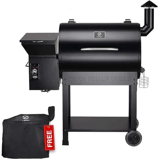 Ultimate 8-in-1 Wood Pellet Grill & Smoker 700sq in Cooking Area Auto Temp Controls BBQ Bake Roast Smoke Grill Sear Char-Grill