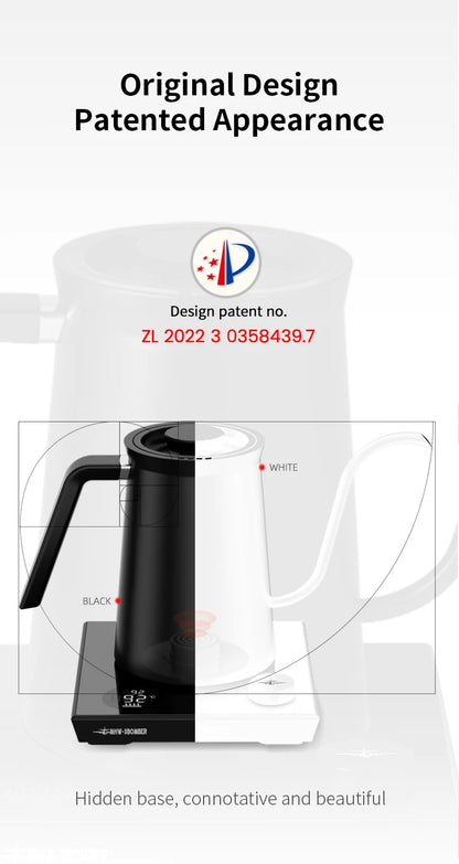 MHW-3BOMBER Smart Electric Coffee Kettle Precise Temperature Control Gooseneck Kettles Pour Over Coffee Home Barista Accessories