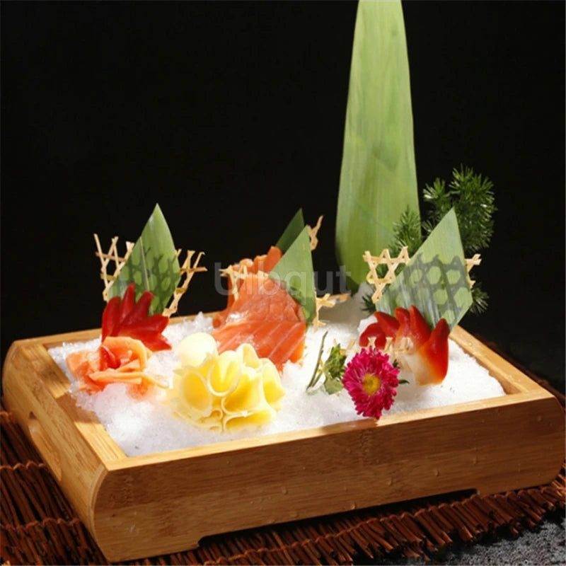 Japanese cuisine wooden sashimi Sushi box with lid fish salmon boxs wooden boxs beef plate box restaurant tableware food storage