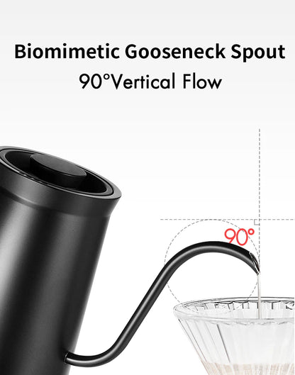 MHW-3BOMBER Smart Electric Coffee Kettle Precise Temperature Control Gooseneck Kettles Pour Over Coffee Home Barista Accessories
