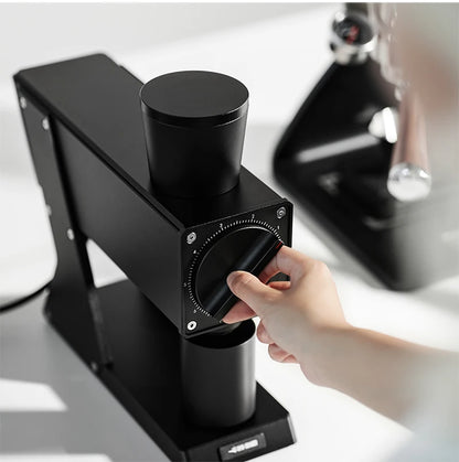 MHW-3BOMBER F74 Navigator Electric Grinder Flat Burr Set Coffee Grinder with 90 Stepless for Espresso & Pour Over Home Cafe Tool