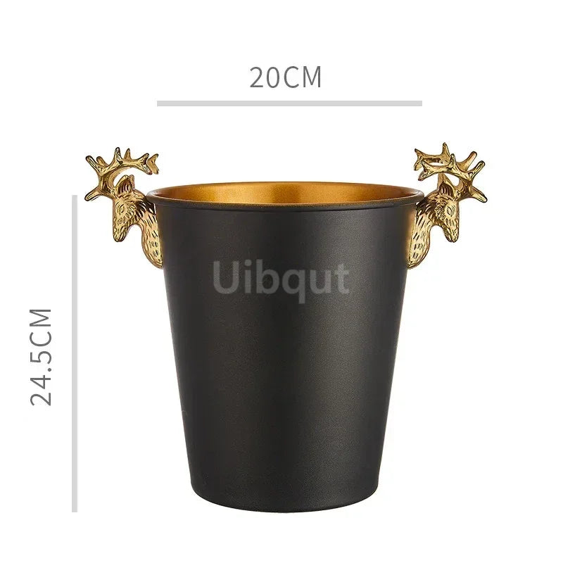 Stainless steel champagne KTV Bar Ice Bucket Bracket ice Luxury red wine bucket Stand Type Cooling Ice Bucket beer cooler