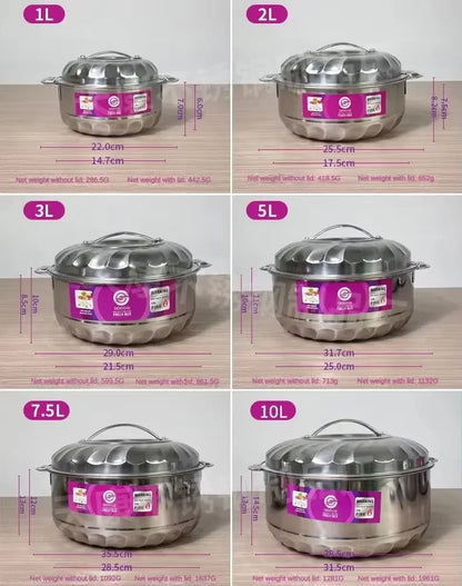 3/4/6/21/28PCS Double-Deck Stainless Steel Silver Pots Sets Cuisine Lunchboxes Food Container Heat Preservation Insulation Box