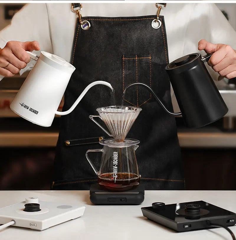 MHW-3BOMBER Smart Electric Coffee Kettle Precise Temperature Control Gooseneck Kettles Pour Over Coffee Home Barista Accessories