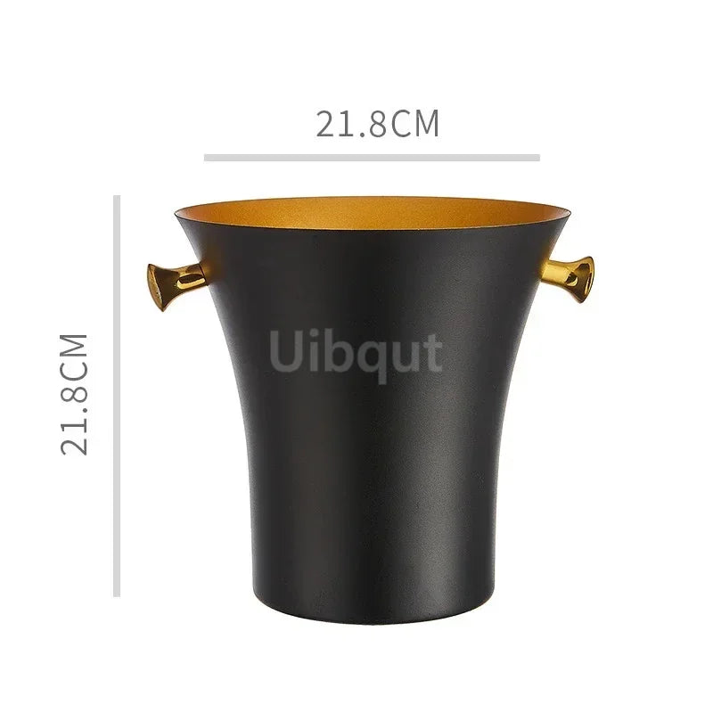 Stainless steel champagne KTV Bar Ice Bucket Bracket ice Luxury red wine bucket Stand Type Cooling Ice Bucket beer cooler