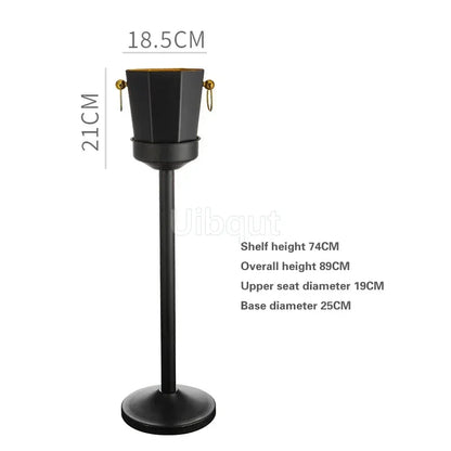 Stainless steel champagne KTV Bar Ice Bucket Bracket ice Luxury red wine bucket Stand Type Cooling Ice Bucket beer cooler