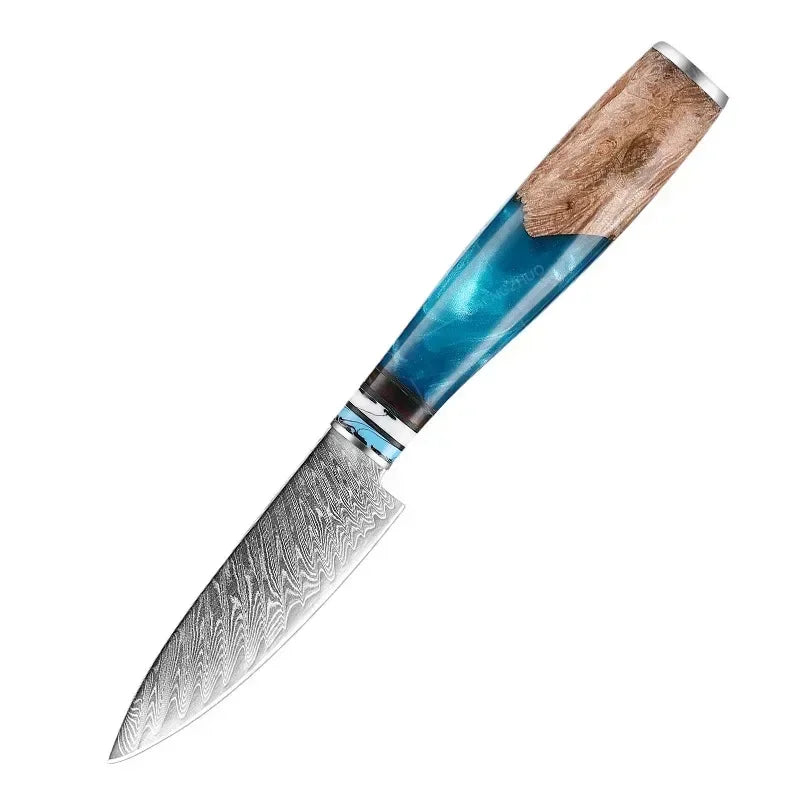 1-10pcs Japanese Santoku Knife Sharp Meat Cleaver Damascus Kitchen Knives Set Meat Cutting Chef Knife Fruit Knife Cooking Tools