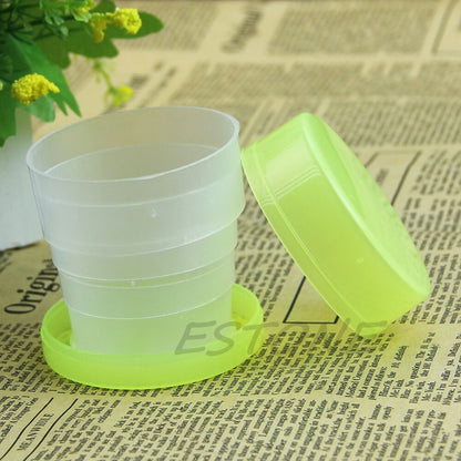 367A Portable Plastic Retractable Folding Cup Telescopic Collapsible Outdoor Travel