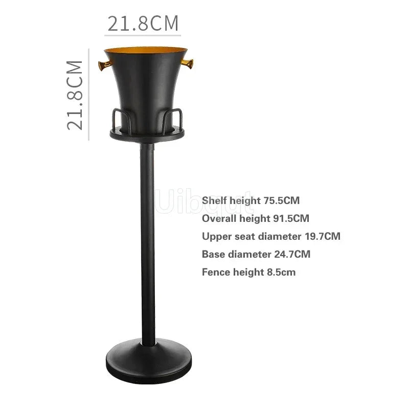 Stainless steel champagne KTV Bar Ice Bucket Bracket ice Luxury red wine bucket Stand Type Cooling Ice Bucket beer cooler