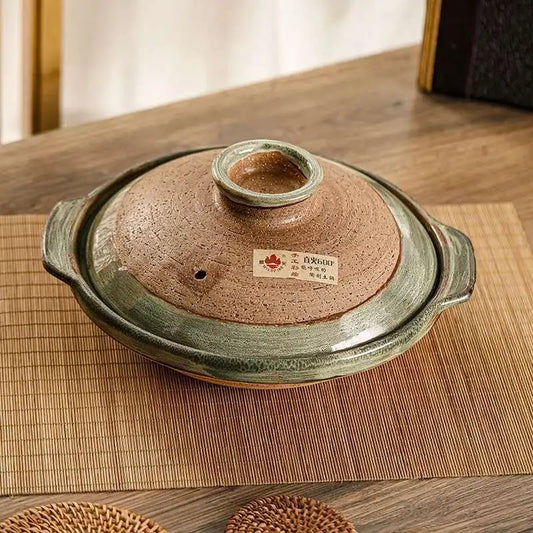 Japanese Clay Casserole Stew Pot Domestic Gas Casserole Soup Pot Open Fire Shallow Pot Ceramic Rice Cooking Pan For Gas Stove