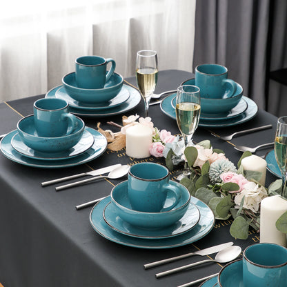 Vancasso Navia 16/32/48-Piece Ceramic Stoneware Dinnerware Plate Set with Dinner Plate,Dessert Plate,800ml Bowl,380ml Mug Set