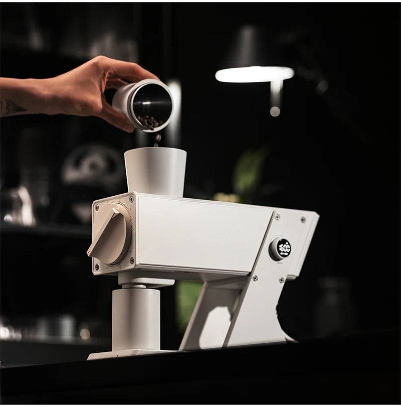 MHW-3BOMBER F74 Navigator Electric Grinder Flat Burr Set Coffee Grinder with 90 Stepless for Espresso & Pour Over Home Cafe Tool