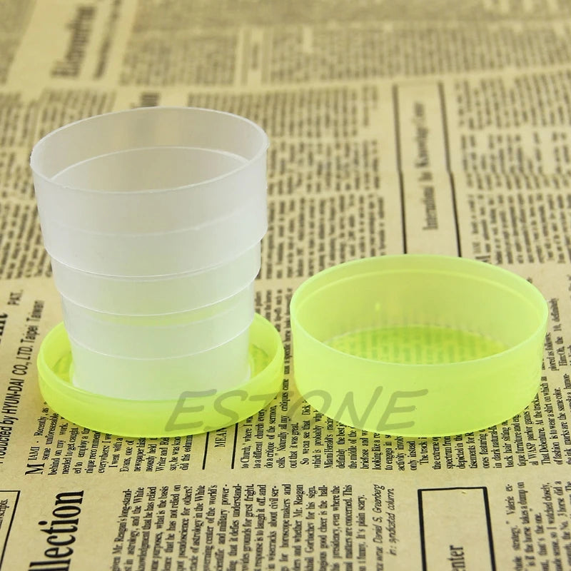 367A Portable Plastic Retractable Folding Cup Telescopic Collapsible Outdoor Travel